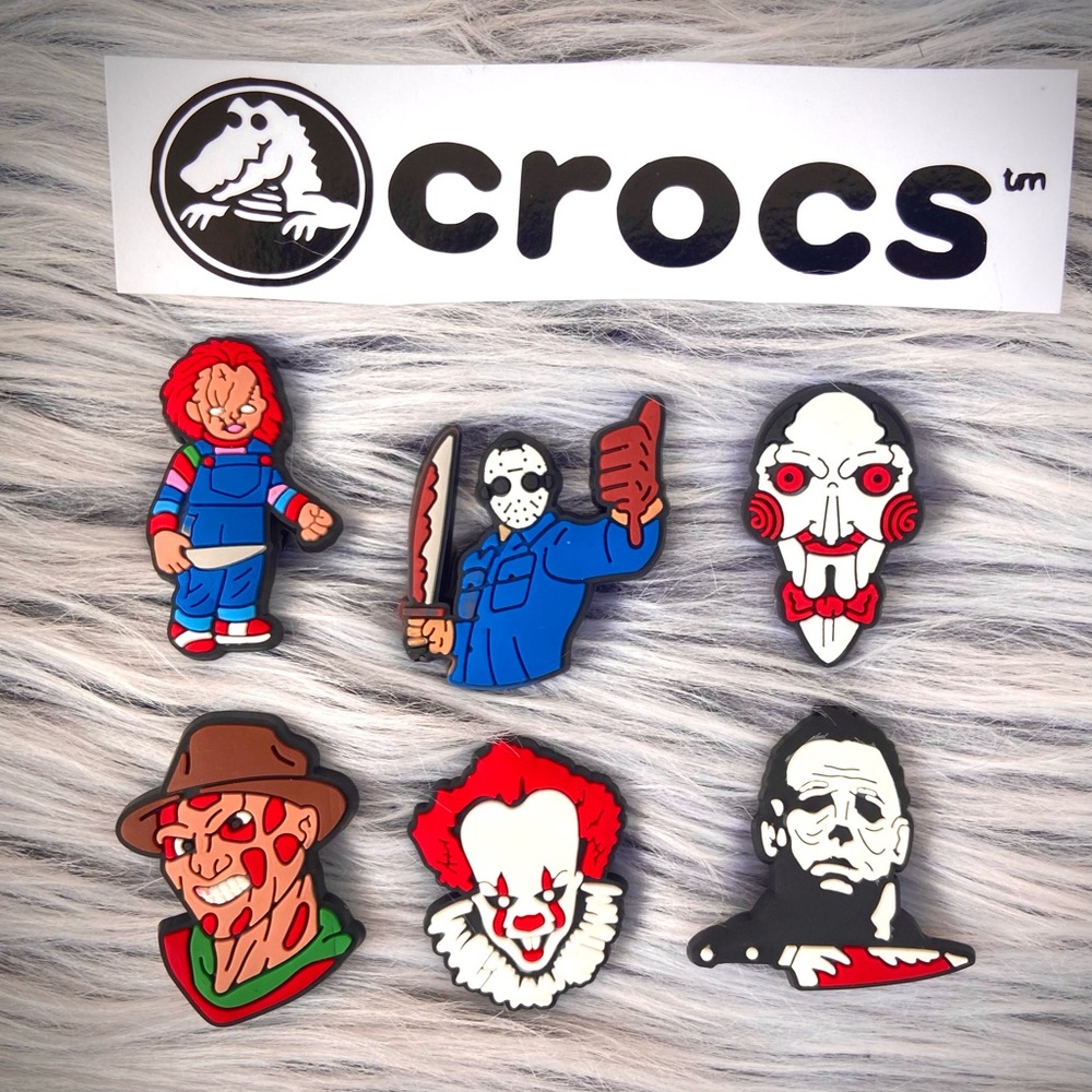 6 croc charms Halloween